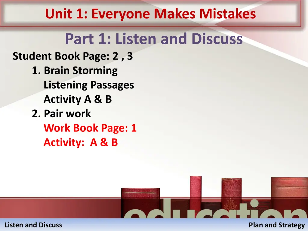 unit 1 everyone makes mistakes