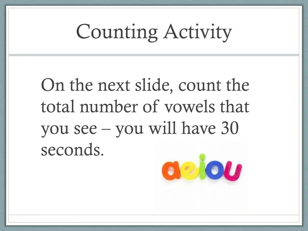 counting activity