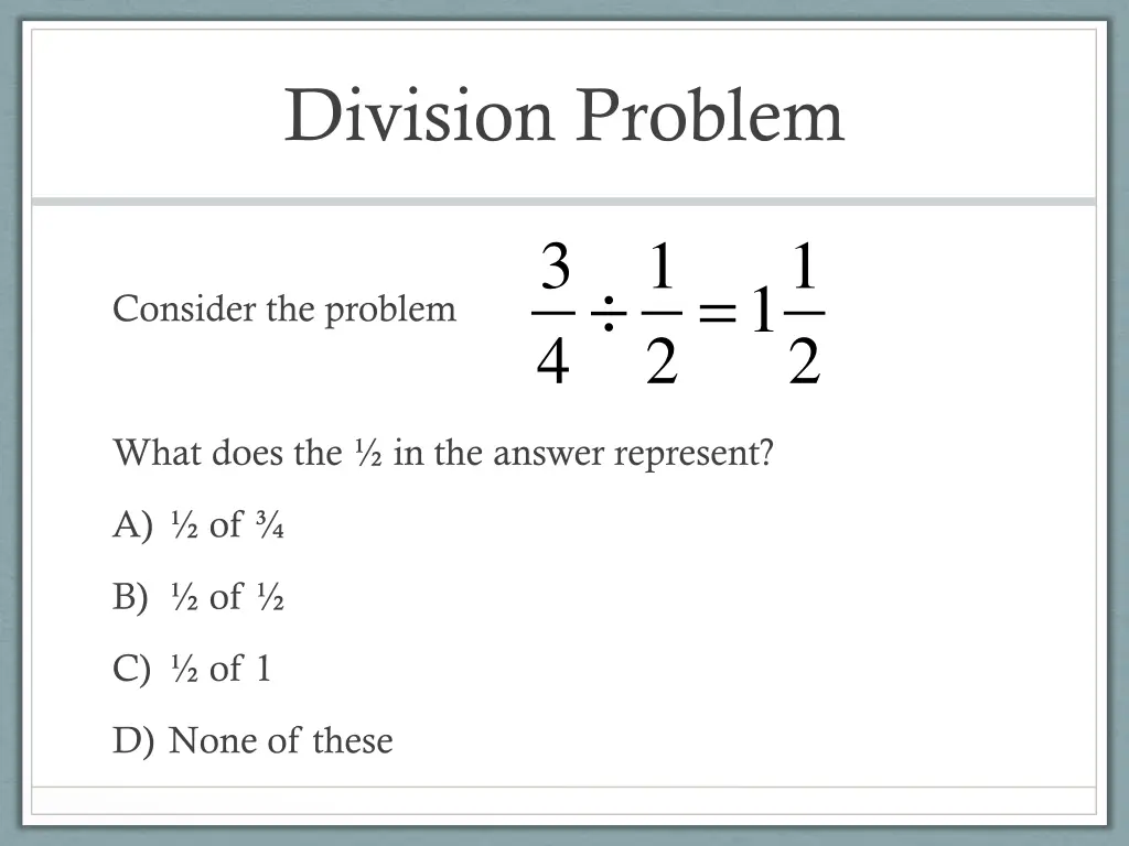 division problem