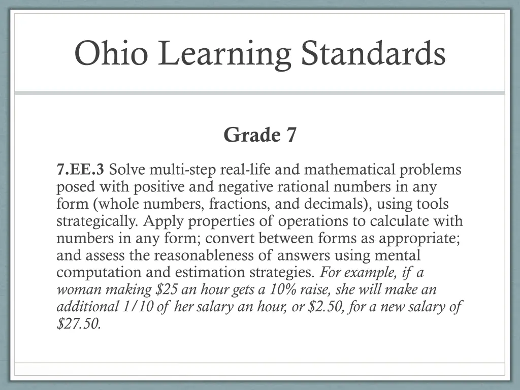 ohio learning standards 1