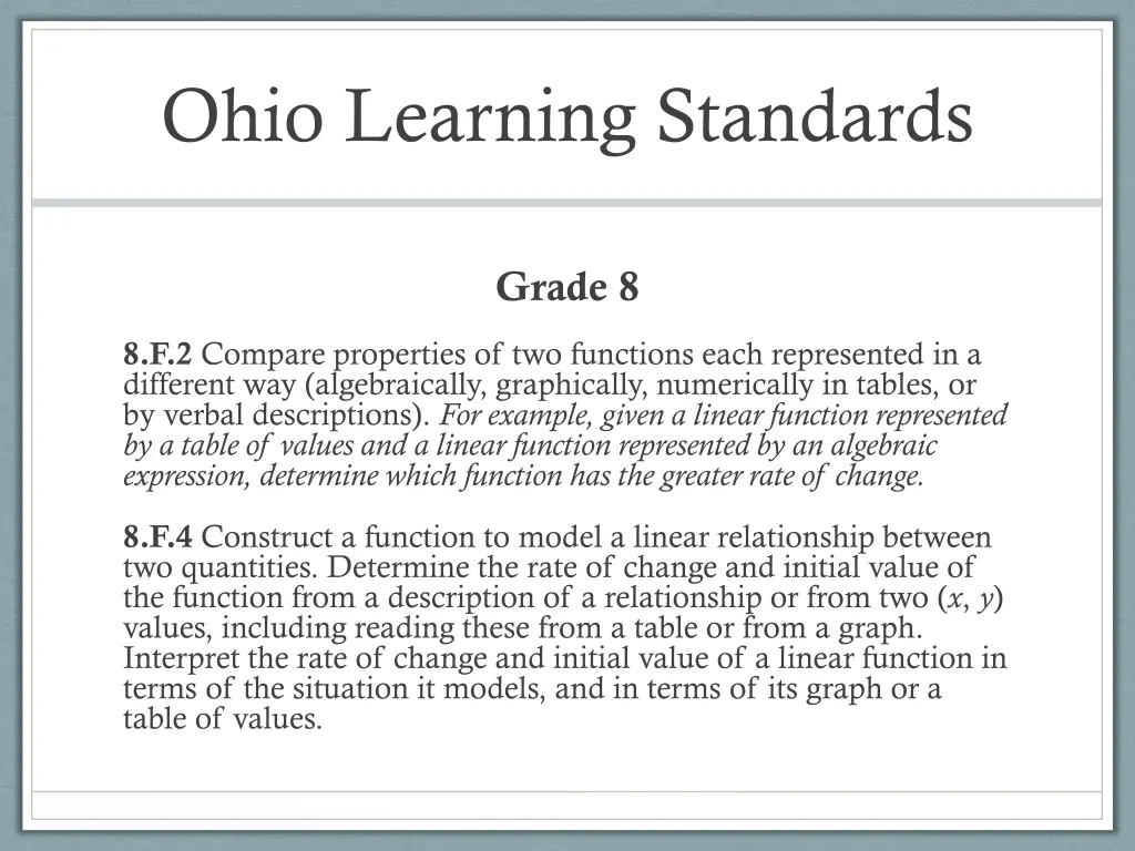 ohio learning standards 2