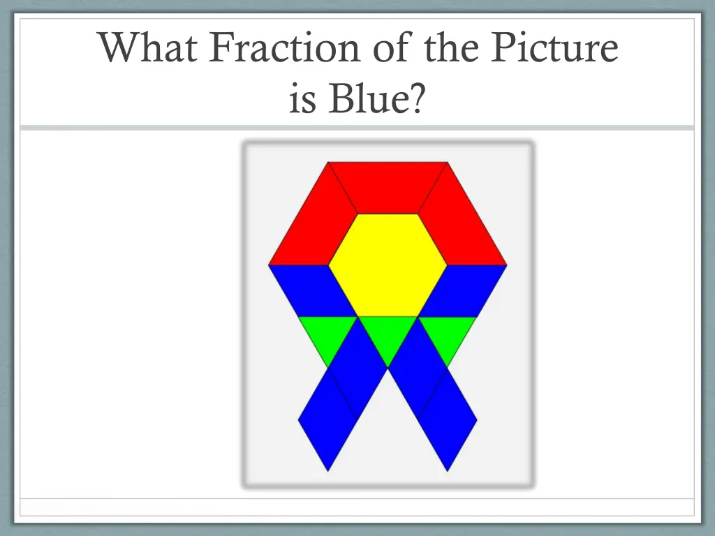 what fraction of the picture is blue