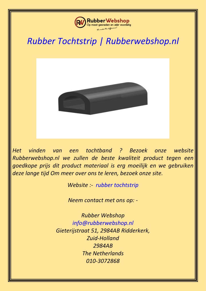 rubber tochtstrip rubberwebshop nl