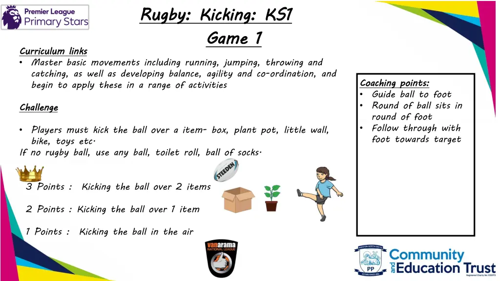 rugby kicking ks1 game 1