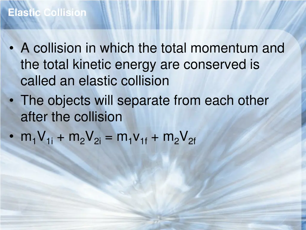 elastic collision