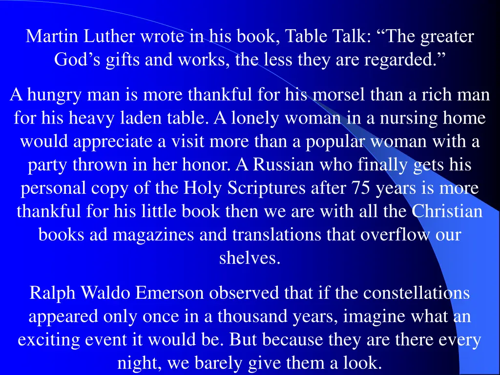 martin luther wrote in his book table talk