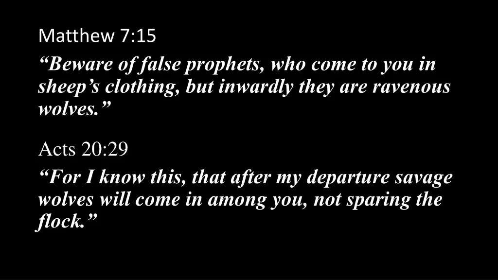 matthew 7 15 beware of false prophets who come 1