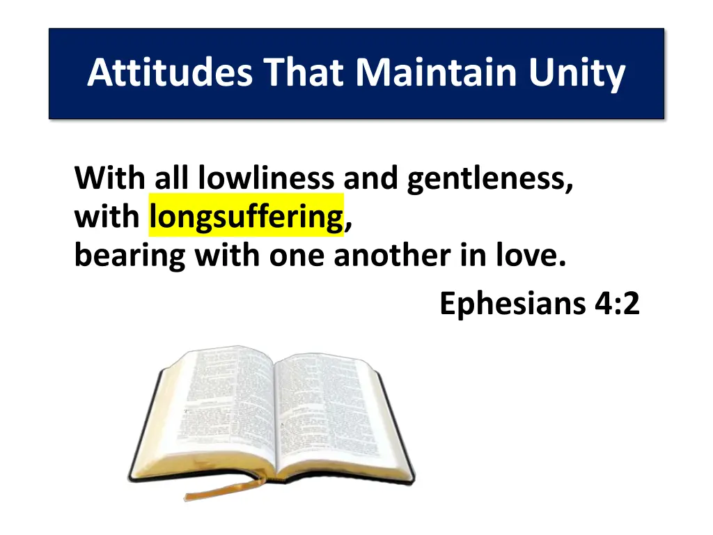 attitudes that maintain unity 3