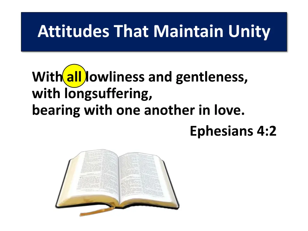 attitudes that maintain unity 6