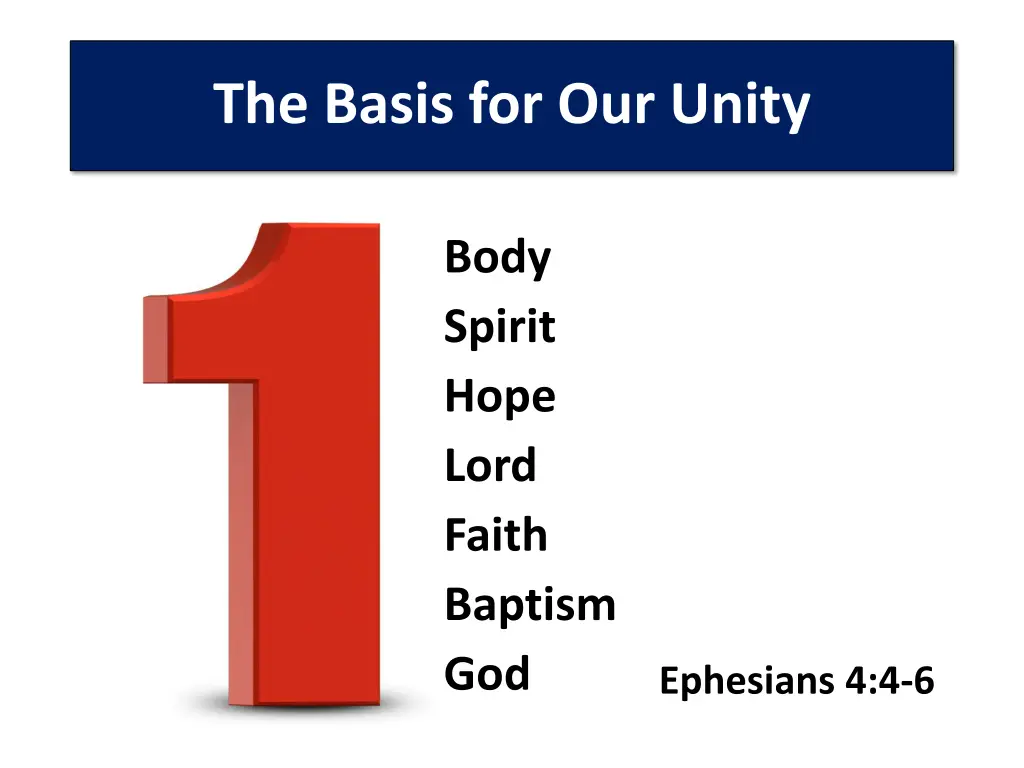 the basis for our unity