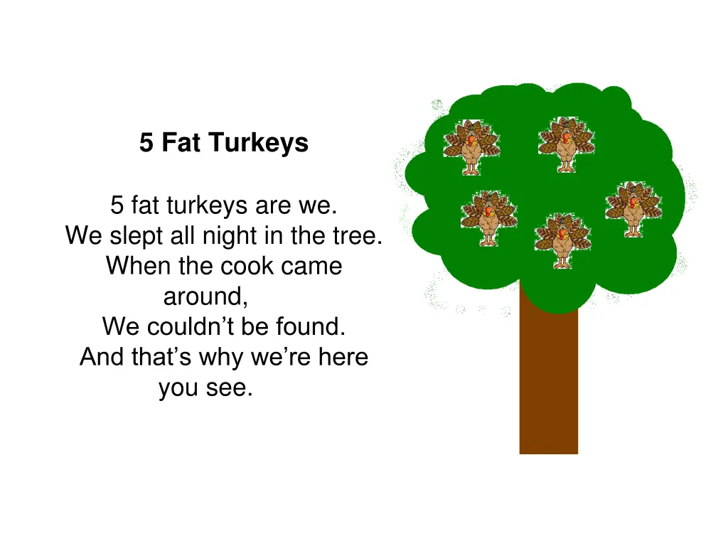 5 fat turkeys