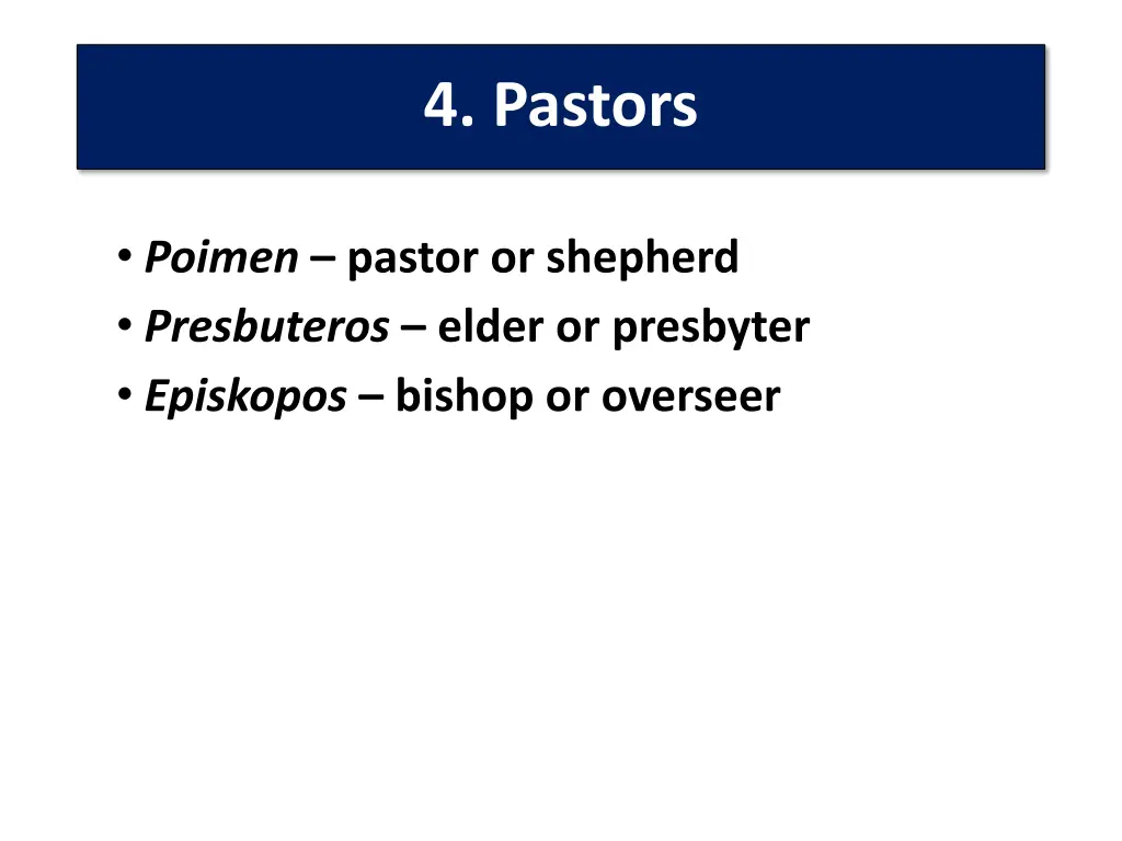 4 pastors