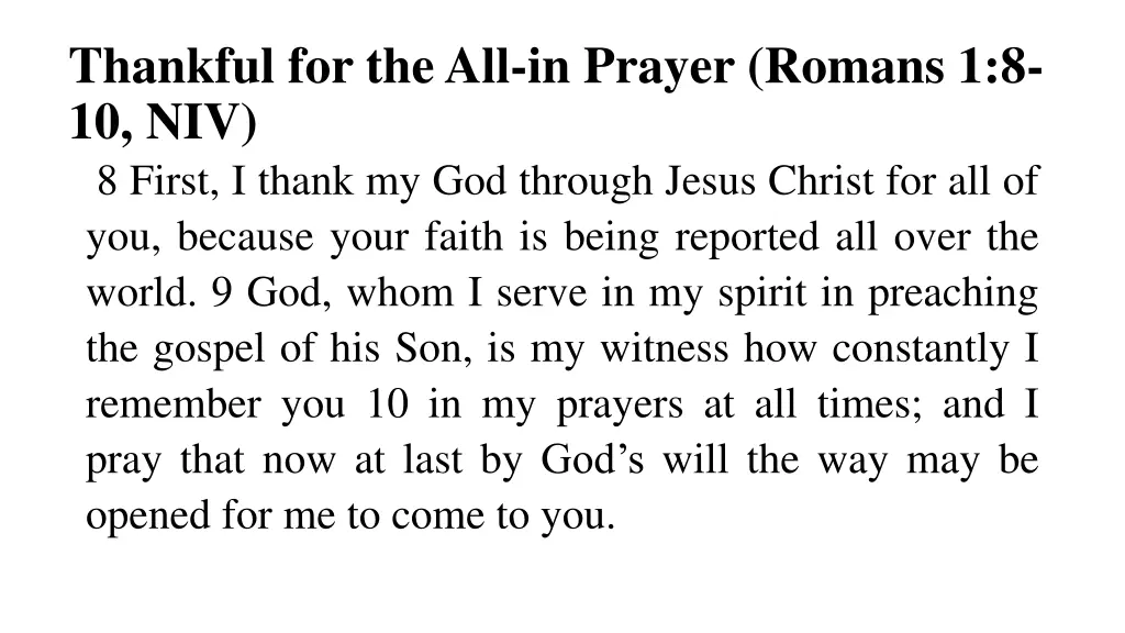 thankful for the all in prayer romans