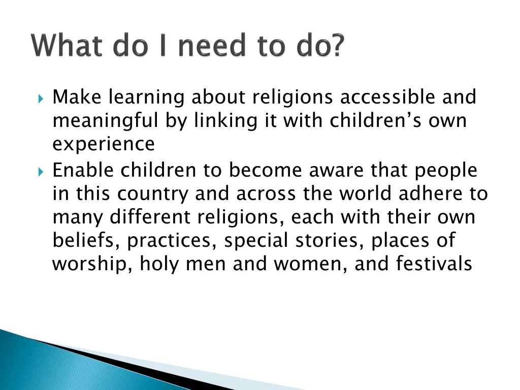 make learning about religions accessible