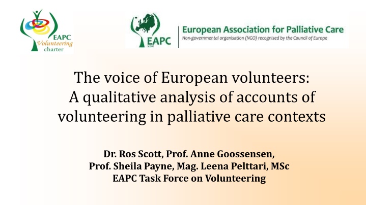 the voice of european volunteers a qualitative