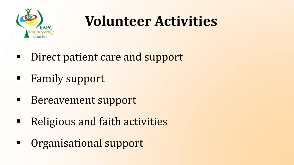 volunteer activities