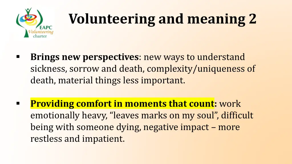 volunteering and meaning 2