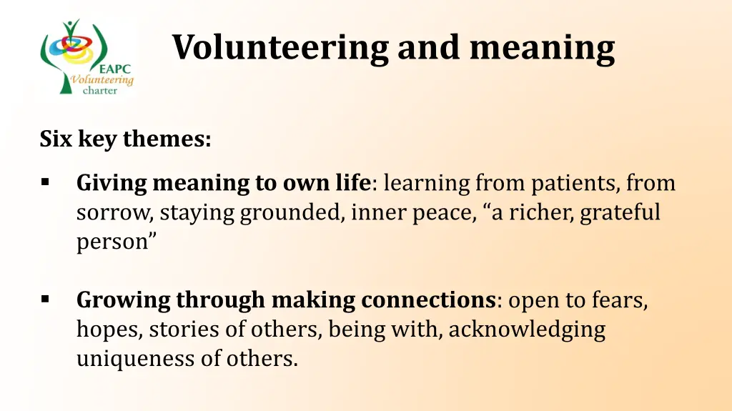 volunteering and meaning