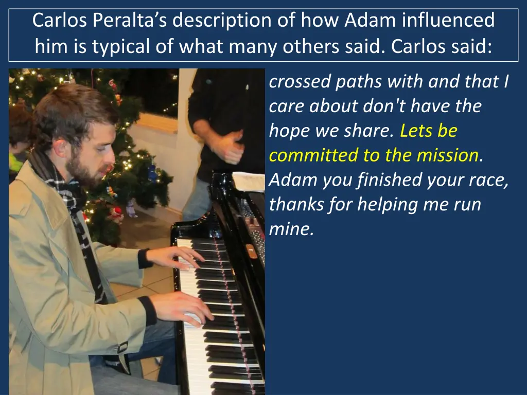 carlos peralta s description of how adam 3