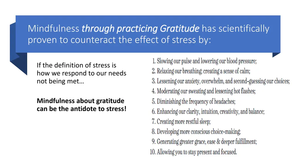 mindfulness through practicing gratitude through