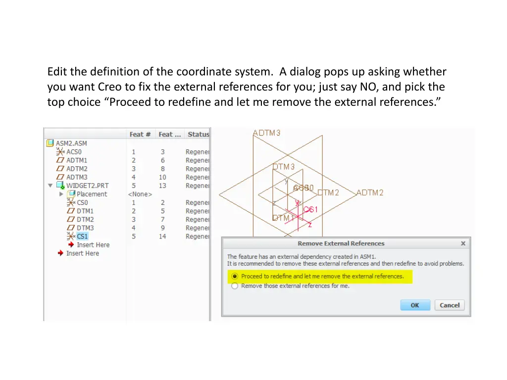 edit the definition of the coordinate system