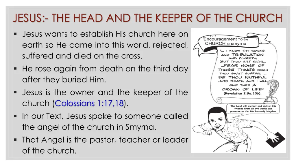 jesus the head and the keeper of the church