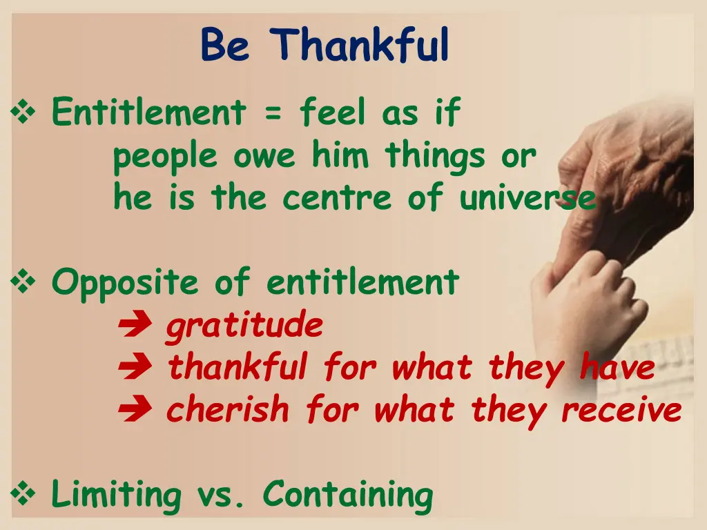 be thankful