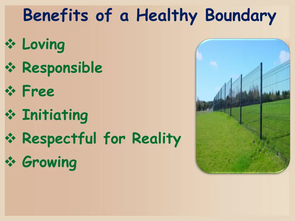 benefits of a healthy boundary loving responsible