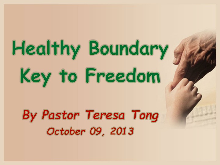 healthy boundary key to freedom