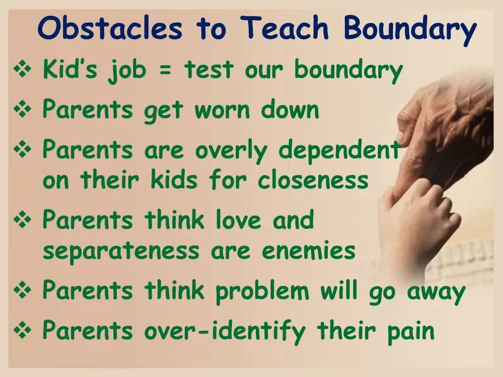 obstacles to teach boundary kid s job test