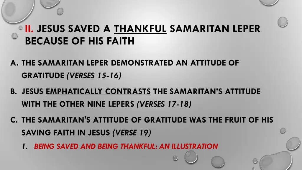 ii jesus saved a thankful samaritan leper because