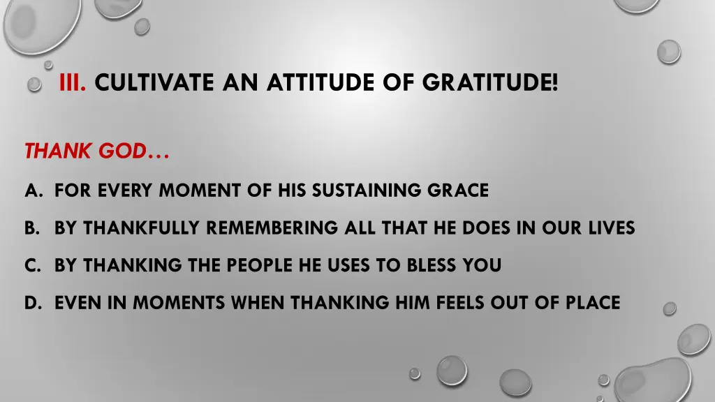 iii cultivate an attitude of gratitude