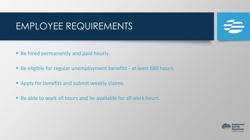 employee requirements