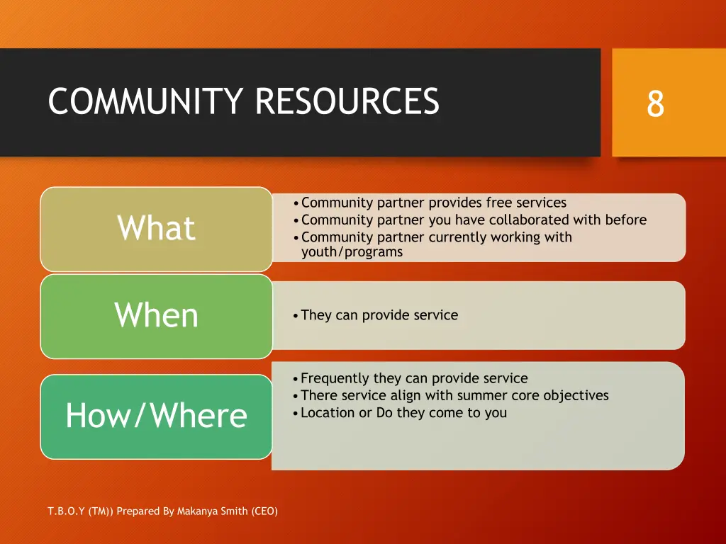 community resources