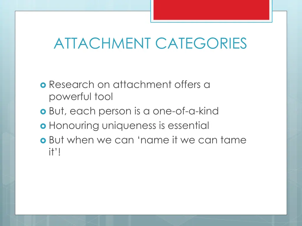 attachment categories