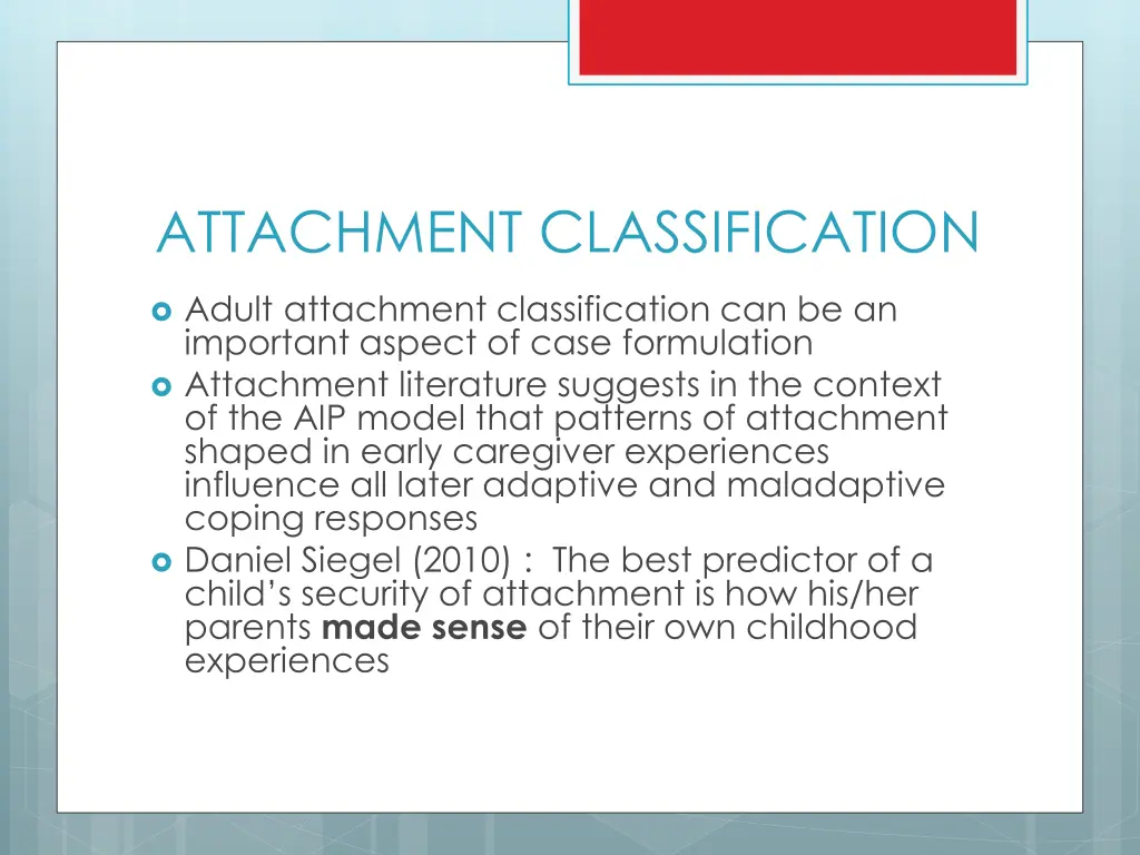 attachment classification