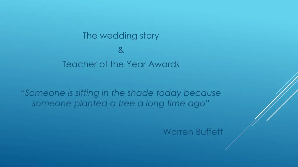 the wedding story teacher of the year awards