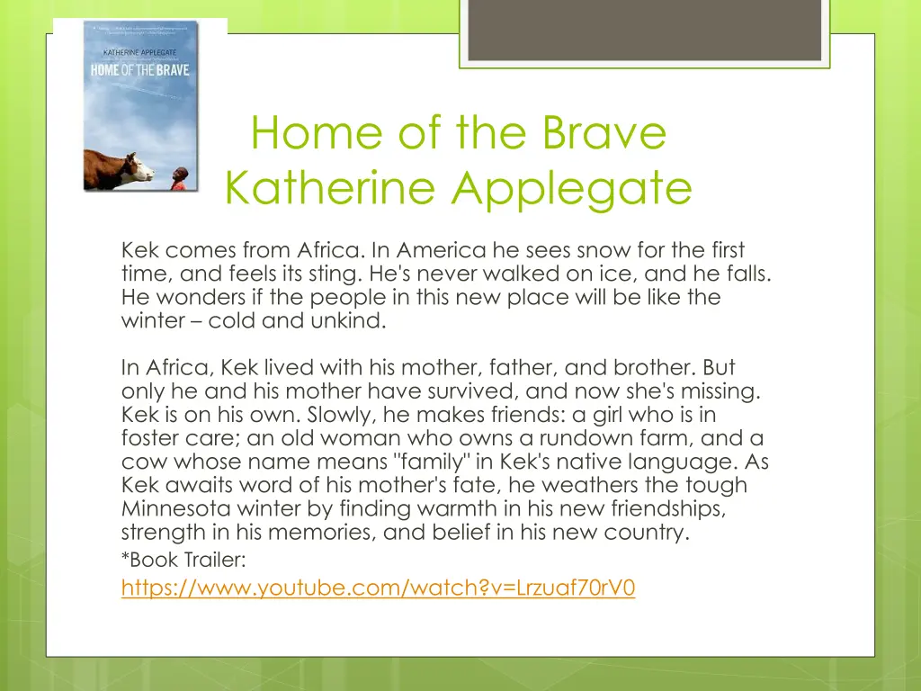 home of the brave katherine applegate