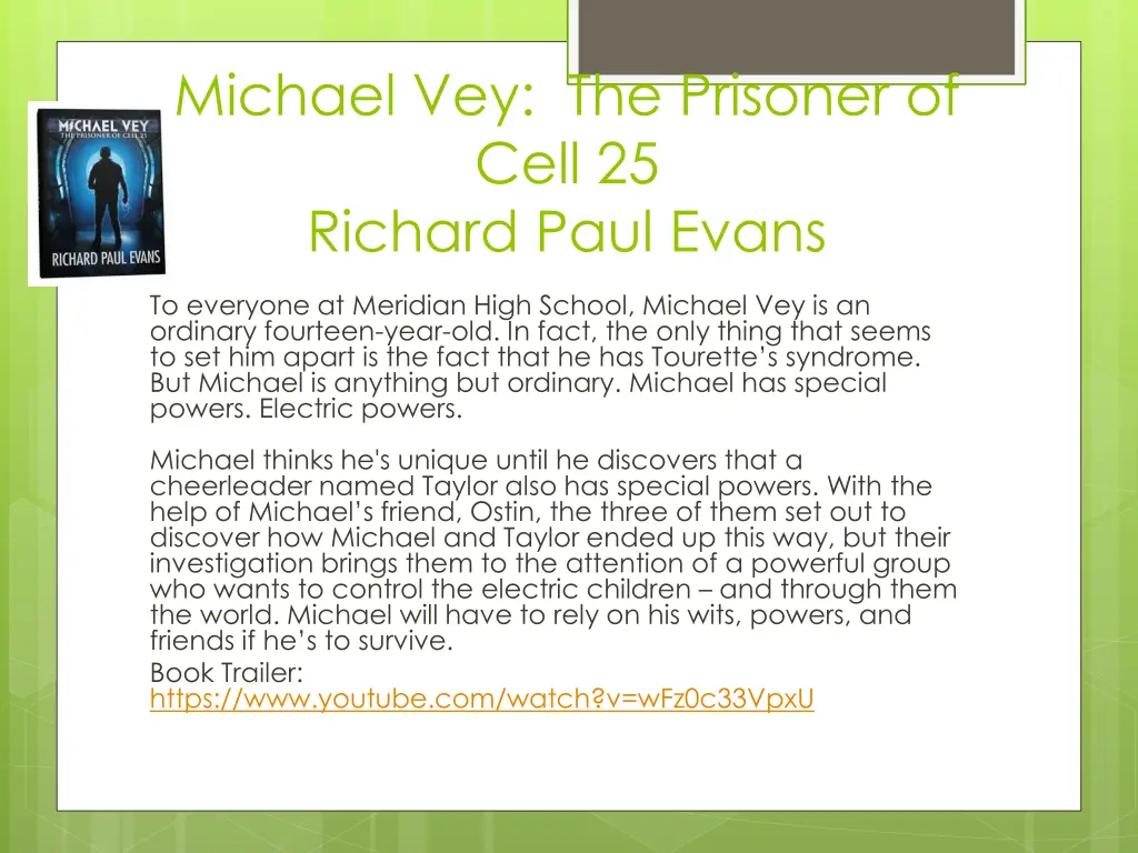 michael vey the prisoner of cell 25 richard paul