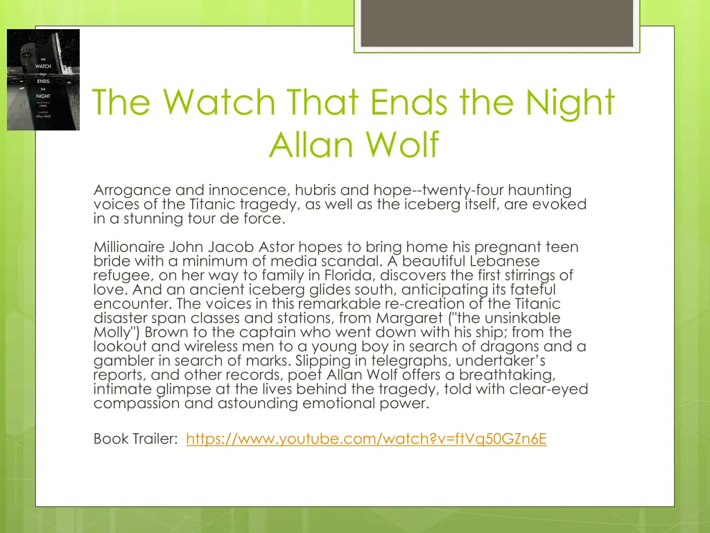 the watch that ends the night allan wolf