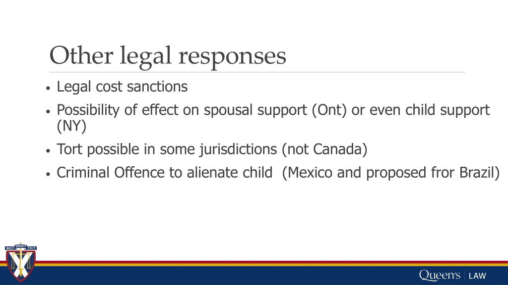 other legal responses