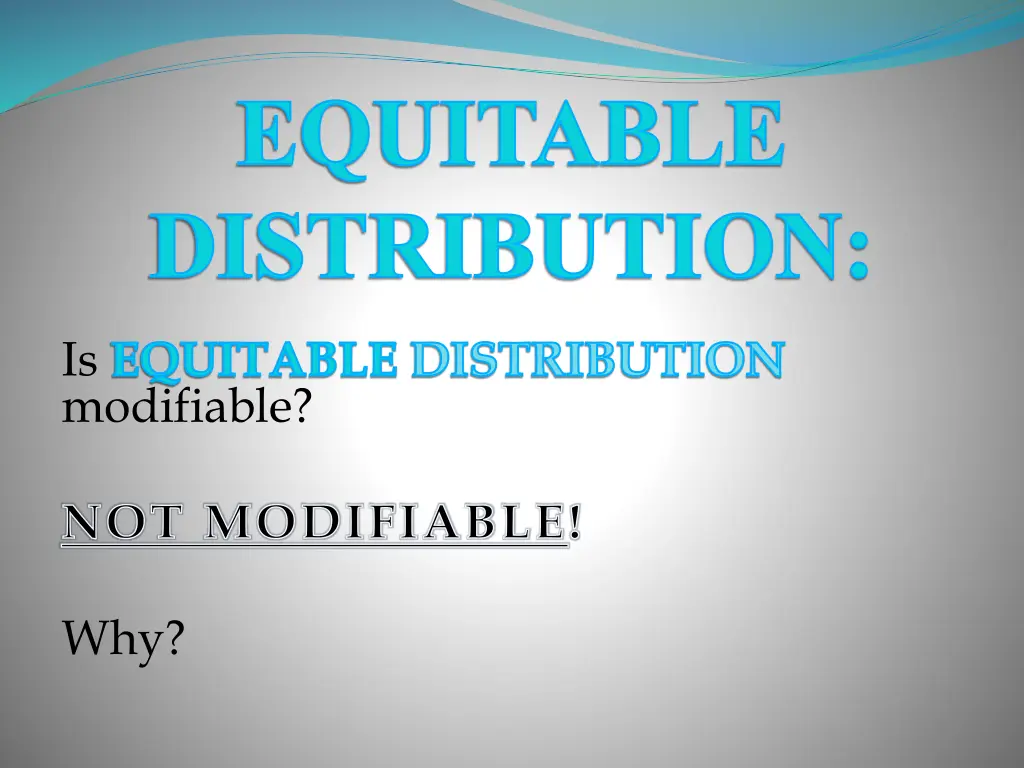 equitable distribution