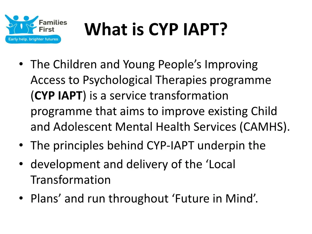 what is cyp iapt