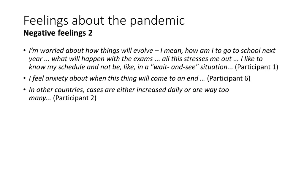 feelings about the pandemic negative feelings 2