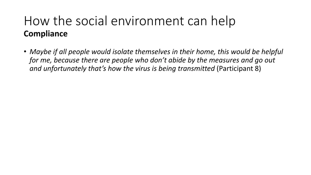 how the social environment can help compliance