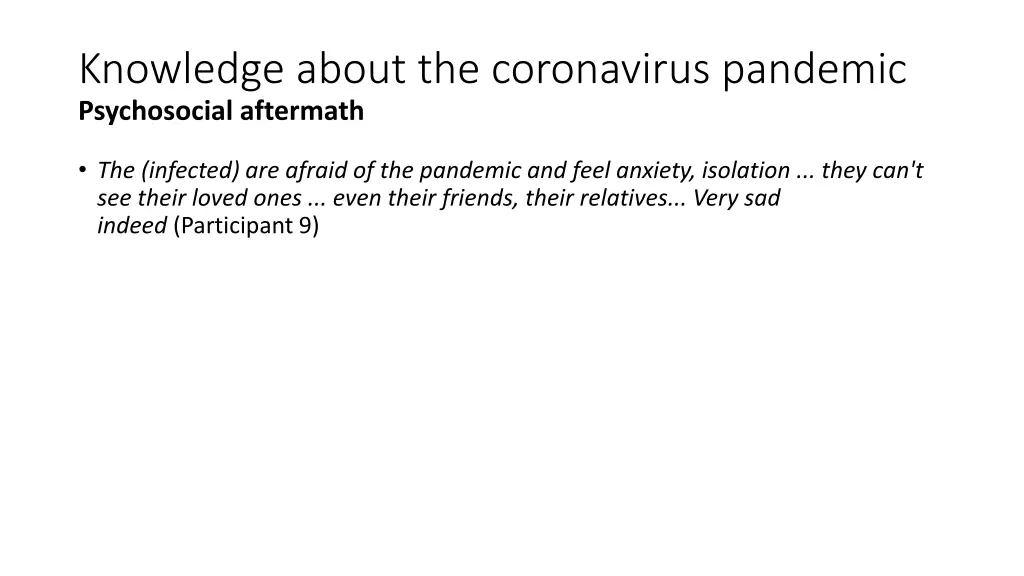 knowledge about the coronavirus pandemic 2