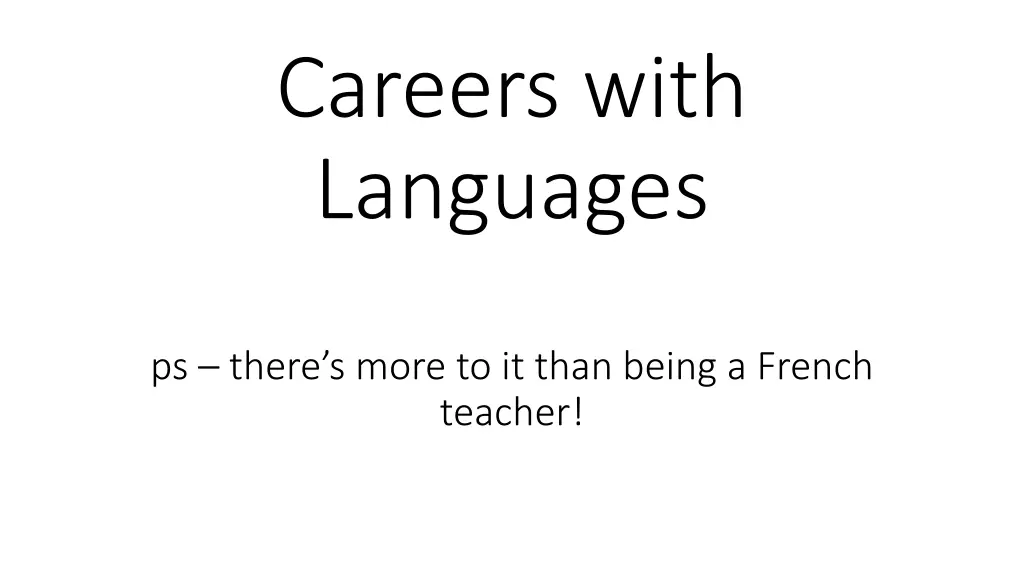 careers with languages