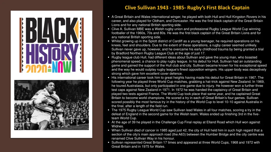 clive sullivan 1943 1985 rugby s first black