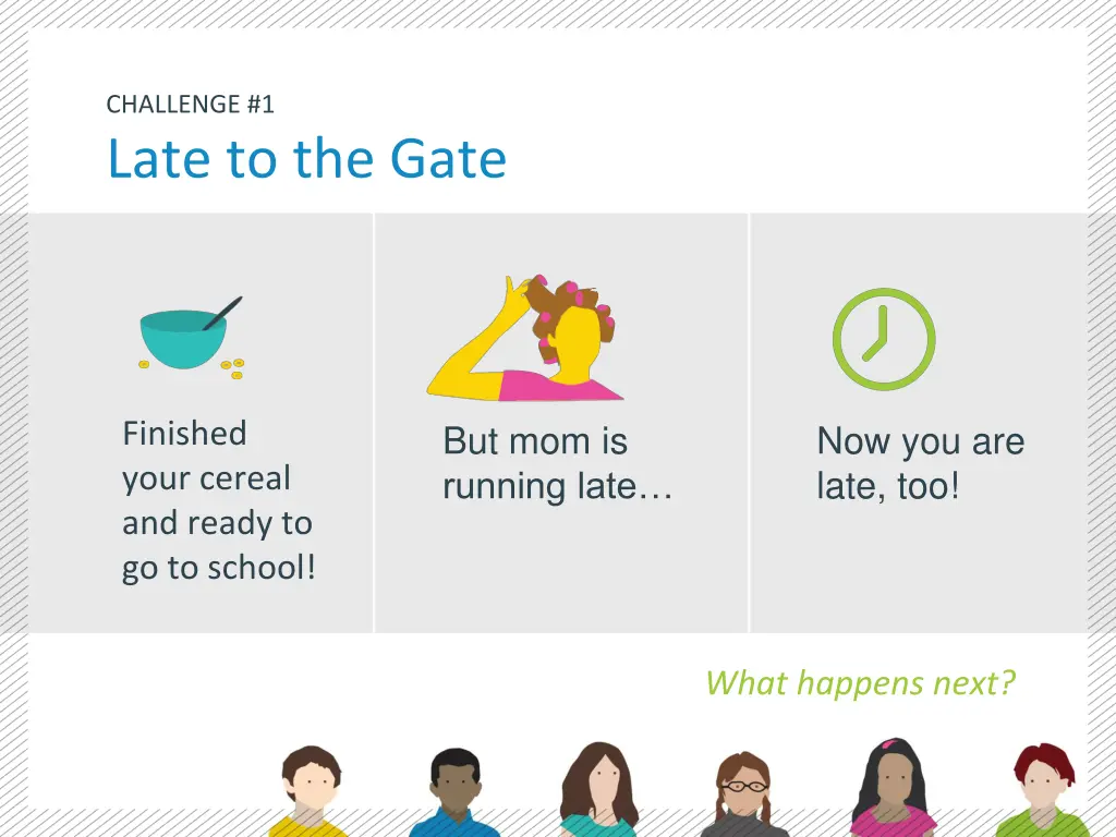 challenge 1 late to the gate