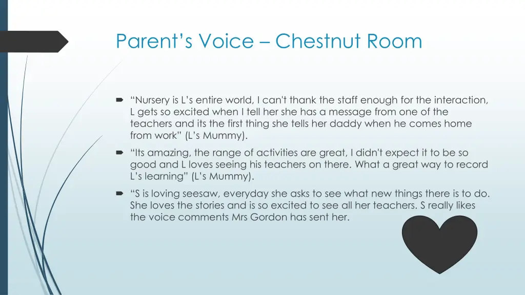 parent s voice chestnut room